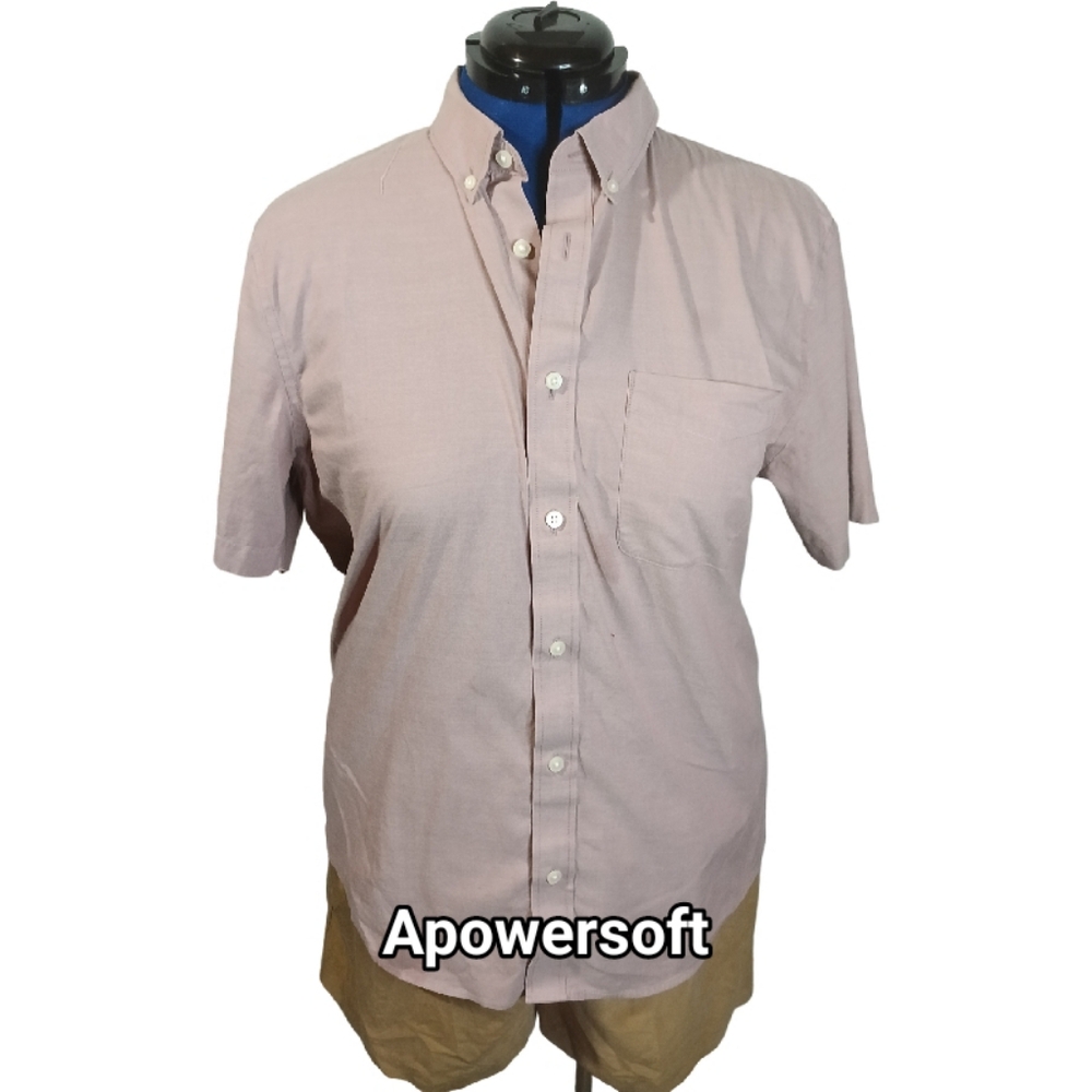 Muted Mauve Organic Cotton Short-Sleeve Button-Down
